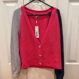 525 America Colorblock V-Neck Cardigan Sweater